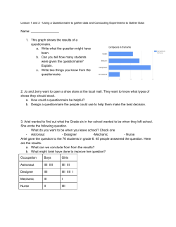 Name: 1. This graph shows the results of a questionnaire. a. Write