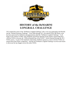 2017 HISTORY OF THE EVENT - National Club Baseball Association