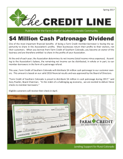 Spring 2017 - Farm Credit of Southern Colorado