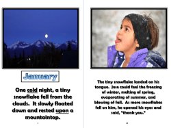 One cold night, a tiny snowflake fell from the clouds. It slowly floated