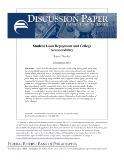 Student Loan Repayment and College Accountability
