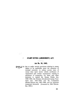 STAMP DUTIES - NSW Legislation