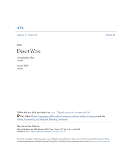 Desert Wave - Digital Commons @ Kennesaw State
