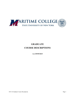 graduate course descriptions