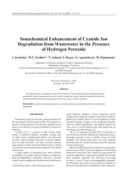 Sonochemical Enhancement of Cyanide Ion Degradation from