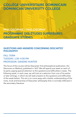 Philosophy - Coll&egrave;ge universitaire dominicain