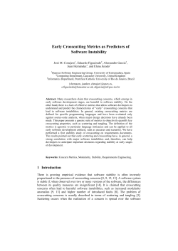 Early Crosscutting Metrics as Predictors of Software Instability