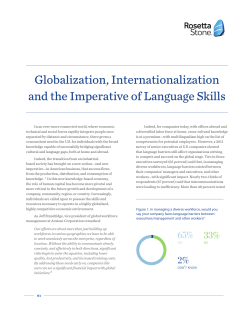 Globalization, Internationalization and the