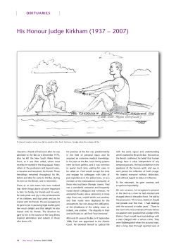 His Honour Judge Kirkham (1937 &ndash; 2007)