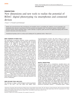 digital phenotyping via smartphones and connected devices