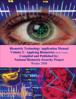 Biometric Technology Application Manual Volume 2