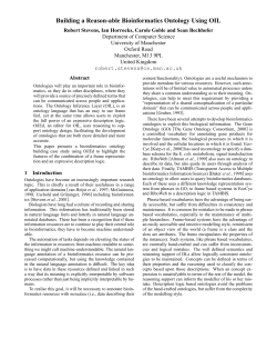 Building a Reason-able Bioinformatics Ontology Using OIL