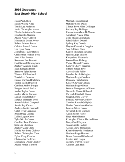 2016 Graduates - Lincoln County Schools