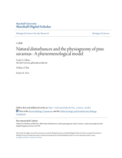 Natural disturbances and the physiognomy of pine savannas : A