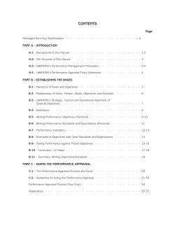 Performance Management Manual - UWI Mona