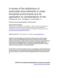 A review of the distribution of particulate trace elements in urban