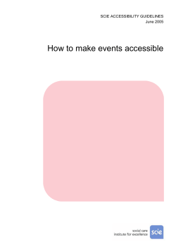 How to make events accessible - Social Care Institute for Excellence