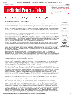 Supreme Court`s Aereo Ruling Could Have Far