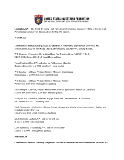 Lexington, KY &ndash; The USEF Eventing High Performance Committee