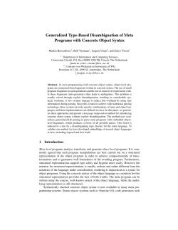 Generalized Type-Based Disambiguation of Meta