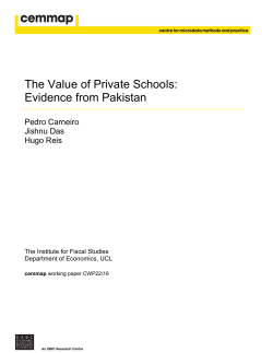 The Value of Private Schools - Institute for Fiscal Studies