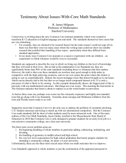 Dr J Milgram Testimony Revised