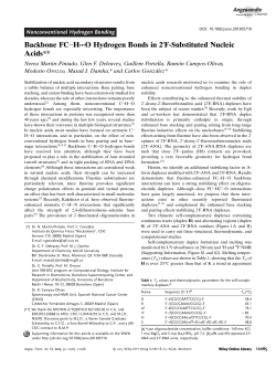 Backbone FCHO Hydrogen Bonds in 2FSubstituted Nucleic Acids