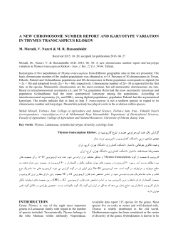 a new chromosome number report and karyotype variation in