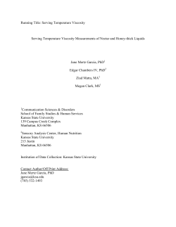 Serving Temperature Viscosity