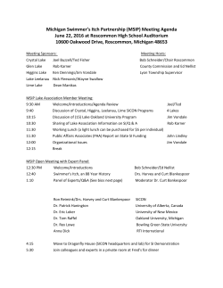 Michigan Swimmer`s Itch Partnership (MSIP)