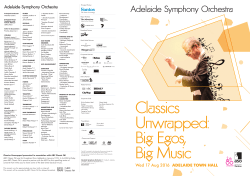 ASO Classics Unwrapped #2 Program 17 Aug 2016