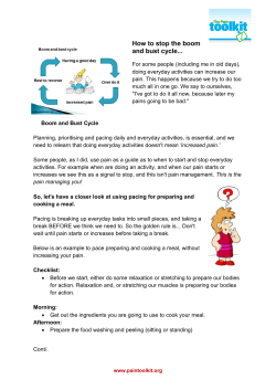 How to stop the boom and bust cycle