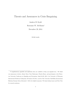 Threats and Assurances in Crisis Bargaining