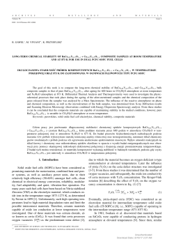Long-Term Chemical Stability of BaCe0, 85Y0, 15O3