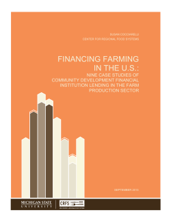 financing farming in the us - Center for Regional Food Systems