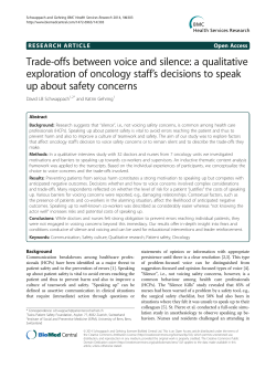 Trade-offs between voice and silence: a qualitative