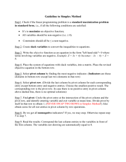 Guideline to Simplex Method