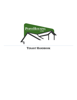 PointHousing Handbook - Point Housing Property Management