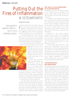 Putting Out the Fires of Inflammation IN OSTEOARTHRITIS by