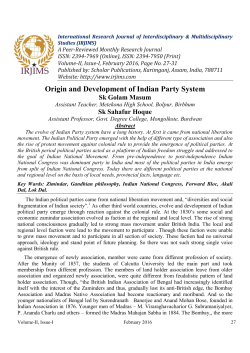 Origin and Development of Indian Party System