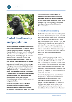 Global biodiversity and population