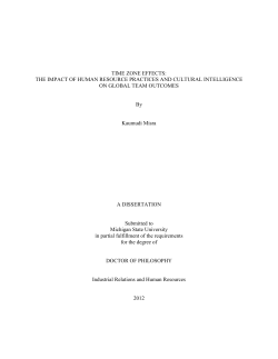 TIME ZONE EFFECTS: THE IMPACT OF HUMAN