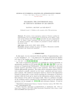 ENLARGING THE CONVERGENCE BALL OF NEWTON`S METHOD