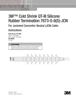 3M™ Cold Shrink QT-III Silicone Rubber Termination 7673-S