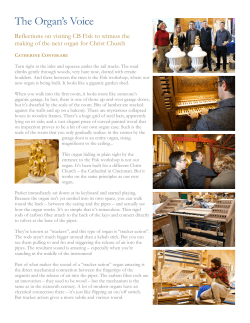 Please The Organ`s Voice about the next organ for Christ