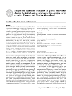 Suspended sediment transport in glacial meltwater during the initial