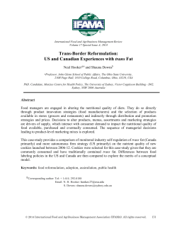 Trans-Border Reformulation: US and Canadian Experiences with