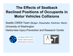 The Effects of Seatback Reclined Positions of Occupants in