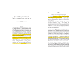 Aid, Relief, and Containment: The First Asylum Country and Beyond