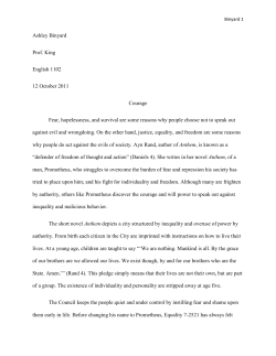 Ashley Binyard Prof. King English 1102 12 October 2011 Courage